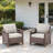 Outdoor Wicker Chairs Set With Cushions-1941472545