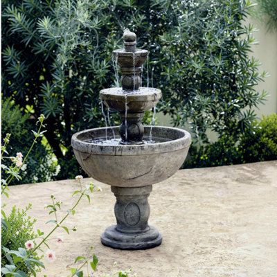 Mission Tiered Cast Stone Fountain