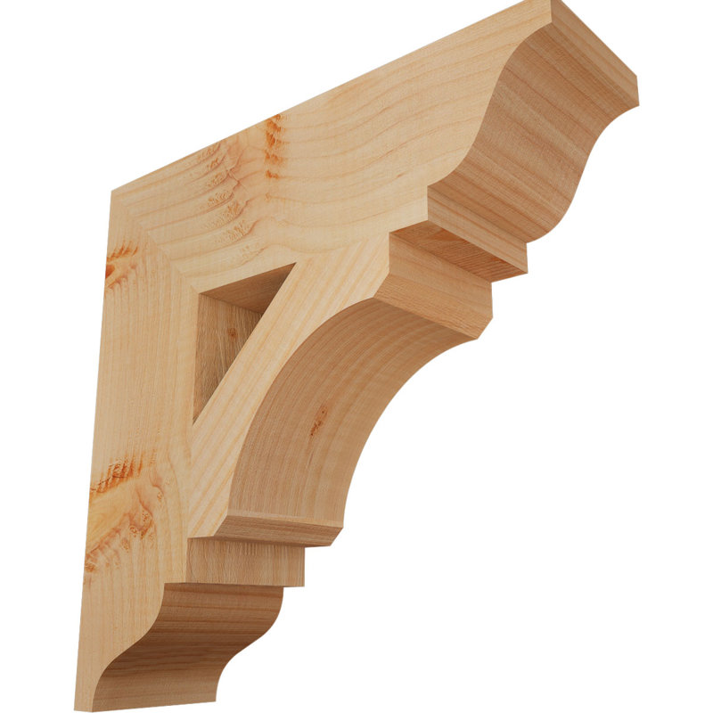 Support en bois rustique traditionnel BKTLEC01, Douglas (lisse), H 14 po x l 3,5 po x P 14 po