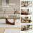 Triangle Glass Coffee Table With Solid Wood Base Abstract Glass Table for Living Room