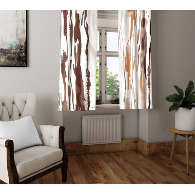 Paire de rideaux semi-transparents en polyester Dapo