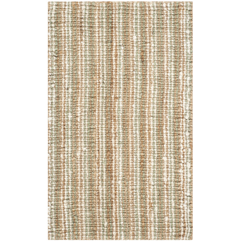 Alda Natural Hand Woven Jute Solid Color Rug, Rectangle 2'6" x 4'