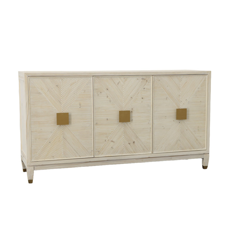 Buffet en bois massif de 66,25 po de largeur Yarianny