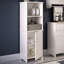 Grande armoire de rangement pour la salle de bain et rangement en lin avec porte et tablettes réglables RiverRidge Medford - Blanc