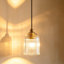  Luminaire suspendu moderne en verre nervuré pour salle à manger 1 lumière Dansby