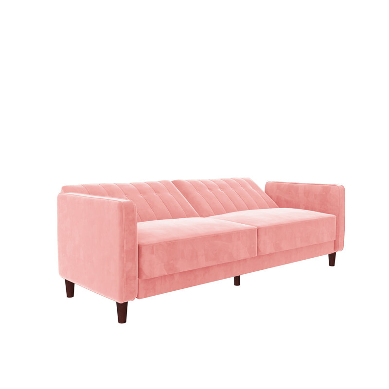 Canapé convertible Perdue, Velours rose