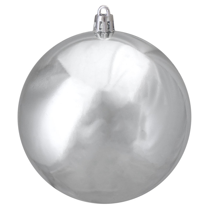 Boules de Noël Bubblegum incassables à 4 finitions, H 4 po x l 4 po x P 4 po, Argent