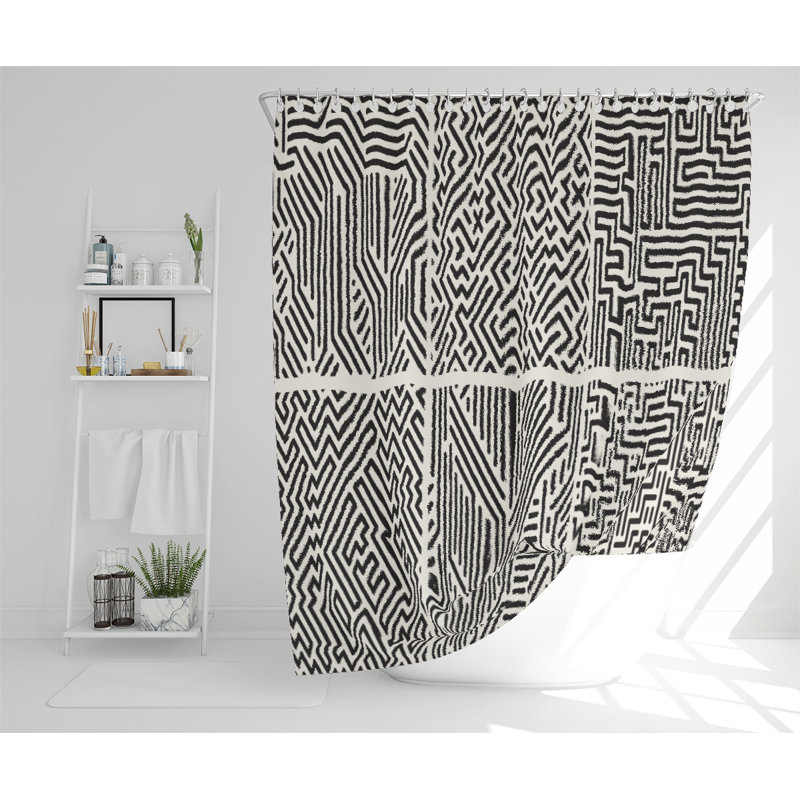 Quirion Polyester Shower Curtain Set