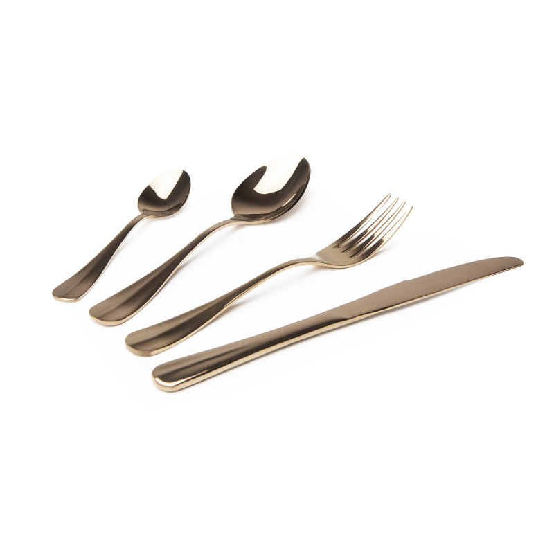Cutlery Set 24 Pieces, Copper