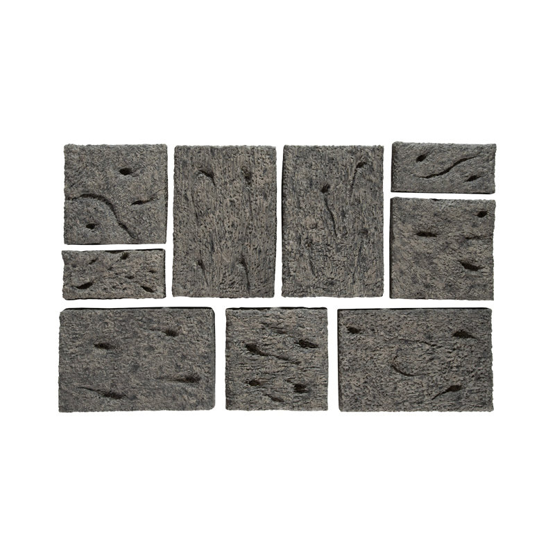 Etched Rock Puzzle Wall Tiles, Set of 9