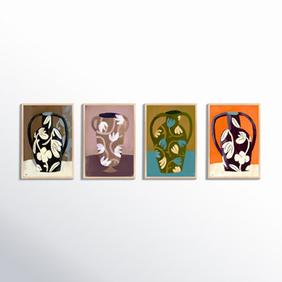 Vases 4-Piece Print Set by Marco Marella