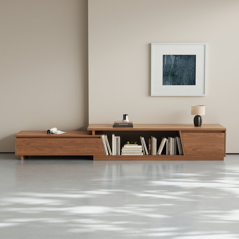Modern Extendable TV Stand Media Console With Storage Drawers