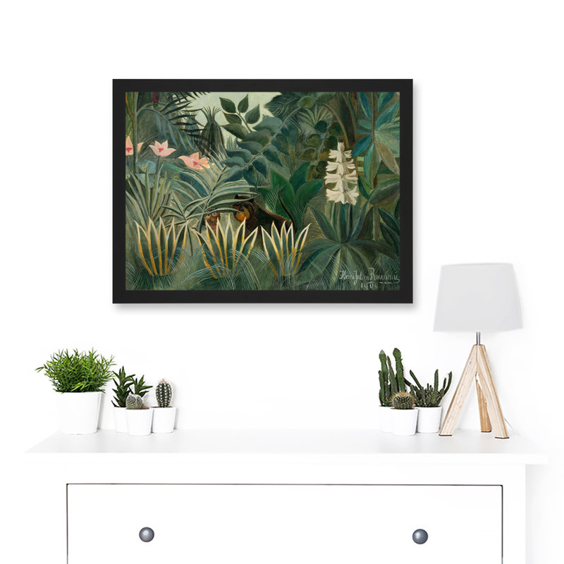 Henri Rousseau French Equatorial Jungle - Single Picture Frame Painting