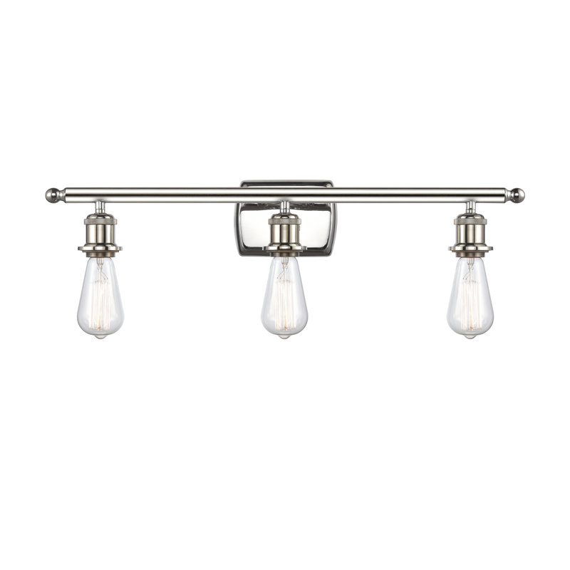 Éclairage de salle de bain à intensité variable 3 lumières Torrington, DEL, Nickel poli, Oui