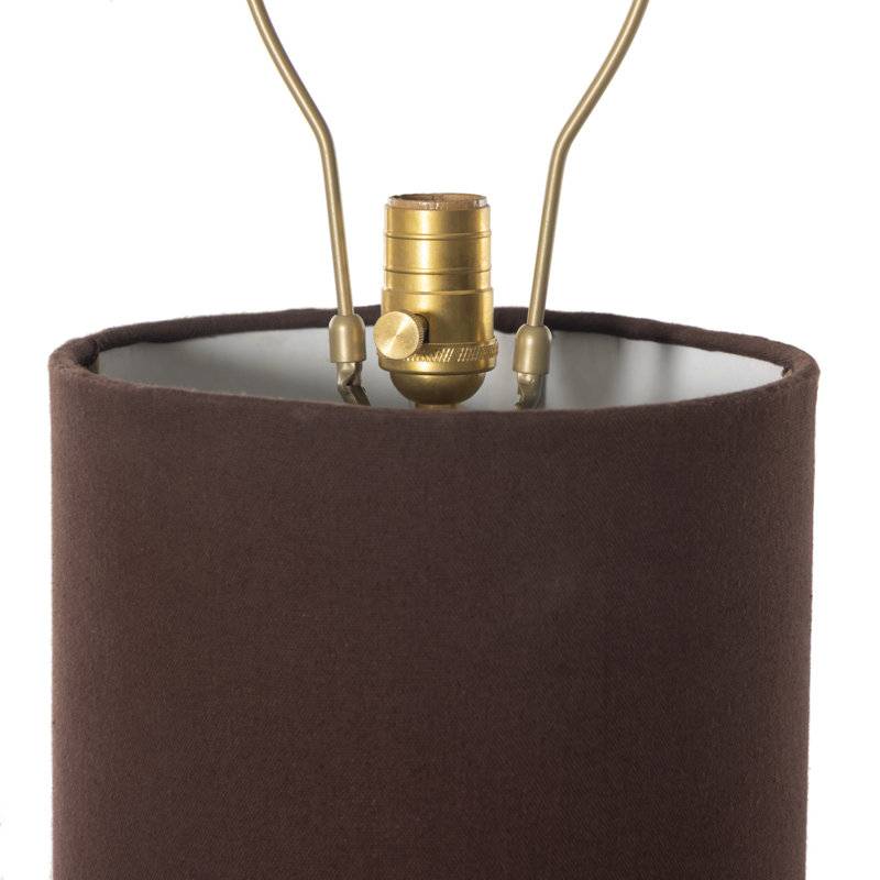 Lampe sur pied Hensley - Prune profonde, Prune foncée, Laiton antique, fer