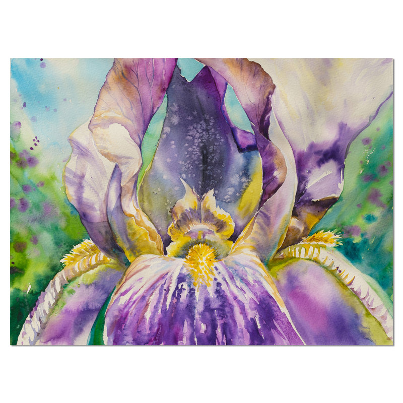 «Iris Flower Close», impression sur toile tendue, H 20 po x l 20 po x P 1 po