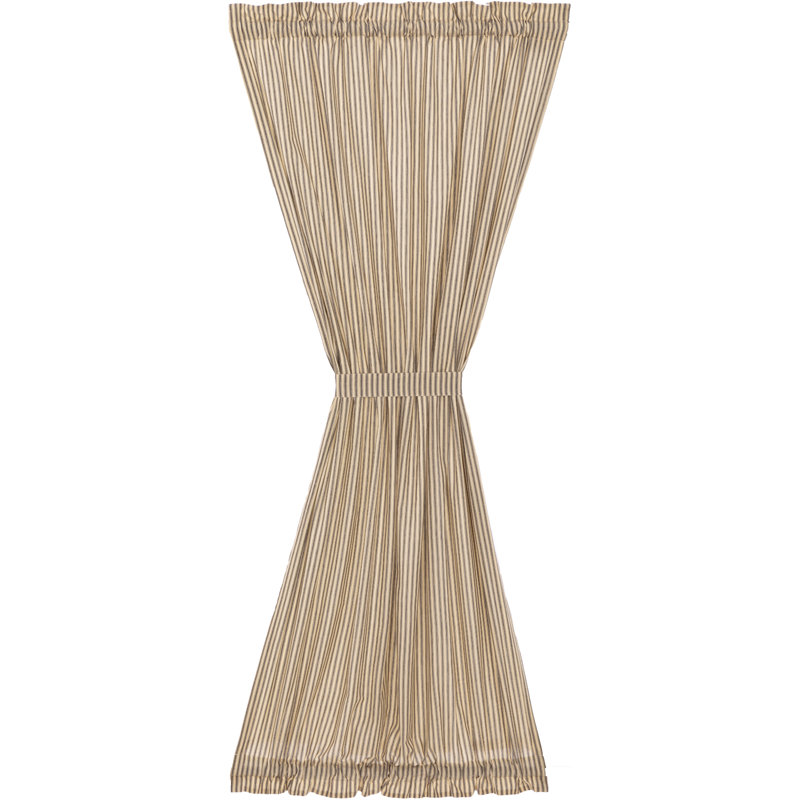 Rideau simple obscurcissant avec passe-tringle Sawyer Mill, Crème foncée / gris anthracite