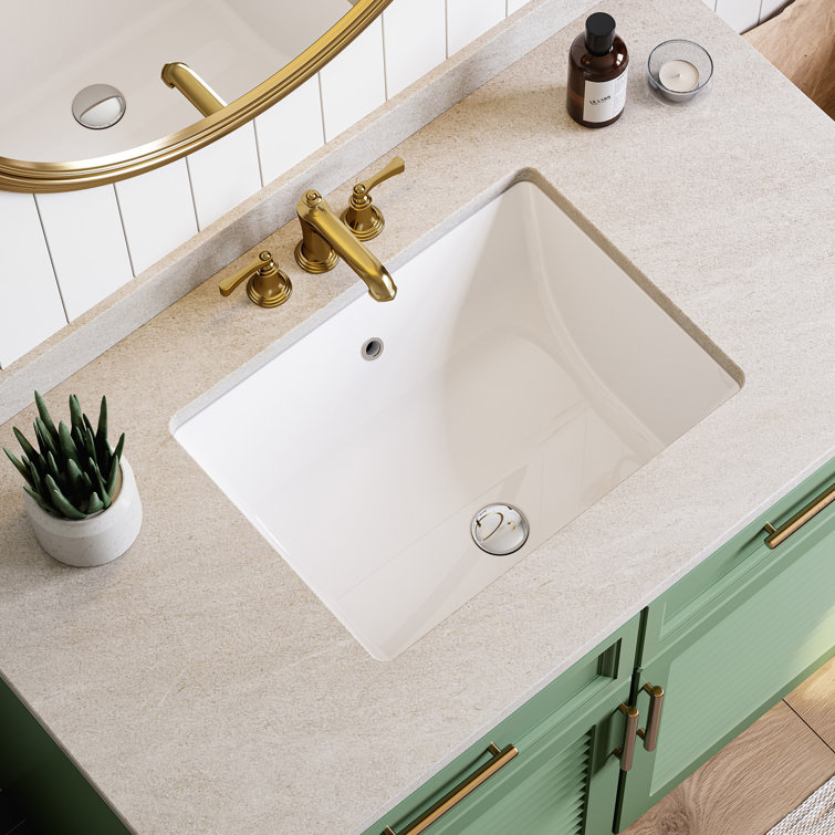 LUXIER 20-1/4 in. x 15 in. Rectangular Ceramic Undermount Bathroom Sink in White with Overflow LUXIER 20-1/4 in. x 15 in. Rectangular Ceramic Undermount Bathroom Sink in White with Overflow