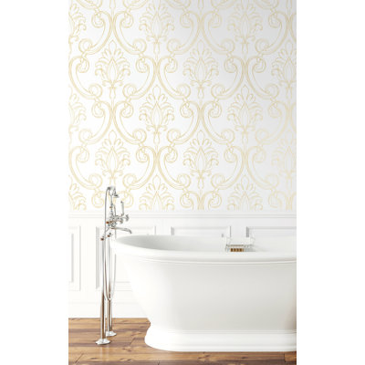 Gatling Peel & Stick Damask Roll