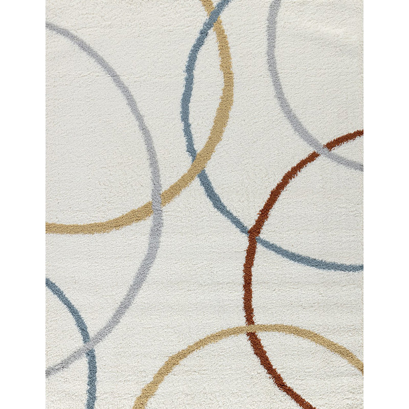 Tapis ivoire à poils longs Loft, Rectangle 7 pi 10 po x 9 pi 10 po