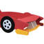 Lit plateforme simple pour voiture de course rouge avec roulettes, contreplaqué de haute qualité et rails latéraux pour plus de sécurité, expérience de sommeil confortable, taille 98,7 po x 41,7 po 26,5 po, assemblage nécessaire-472219268