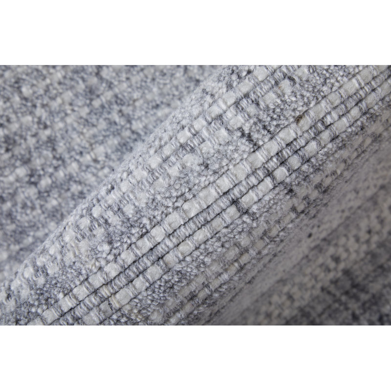 Highview Hand Woven Polyester Striped Area Rug in Gray, Rectangle 3'6" x 5'6", Gray