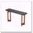 59'' Console Table Long Wood Sofa Table Behind Couch Table