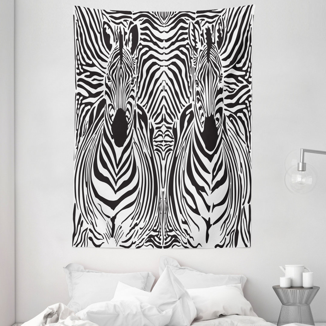 Tapisserie Zebras Felle Hintergrund Ã¼ber Zebra KÃ¶rper KÃ¶pfe gemischt