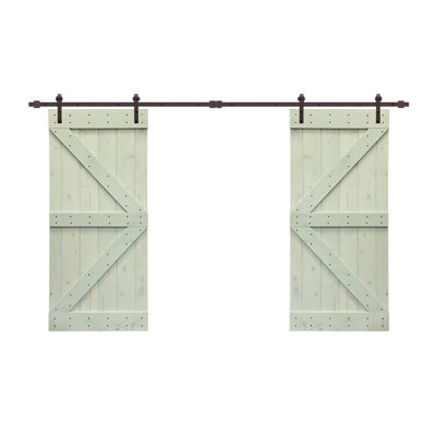 Calhome 84 in. H Barn Door with Barn Door Hardware