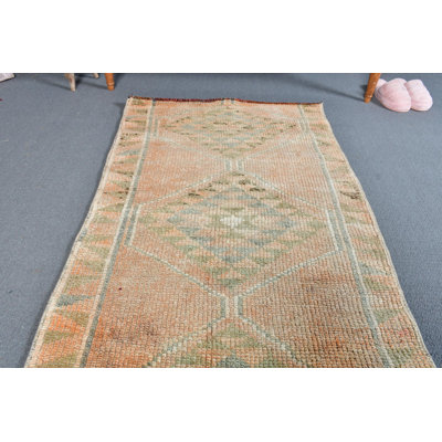 Tapis bohémien en laine 31,1 x 56,7 po, motif géométrique beige