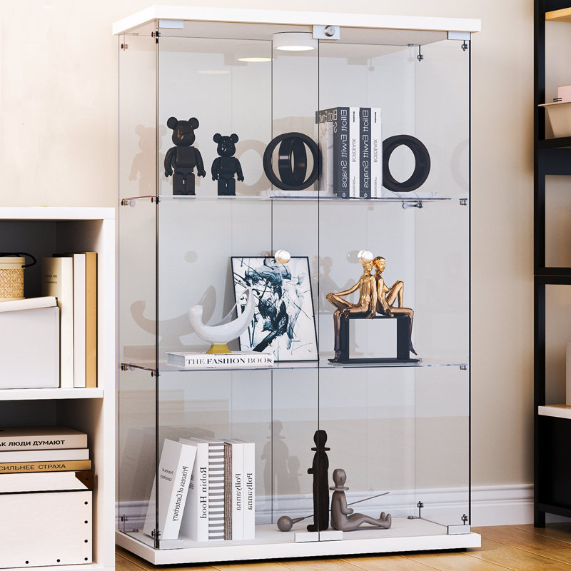 Vitrine en verre trempé Mykaya, Blanc