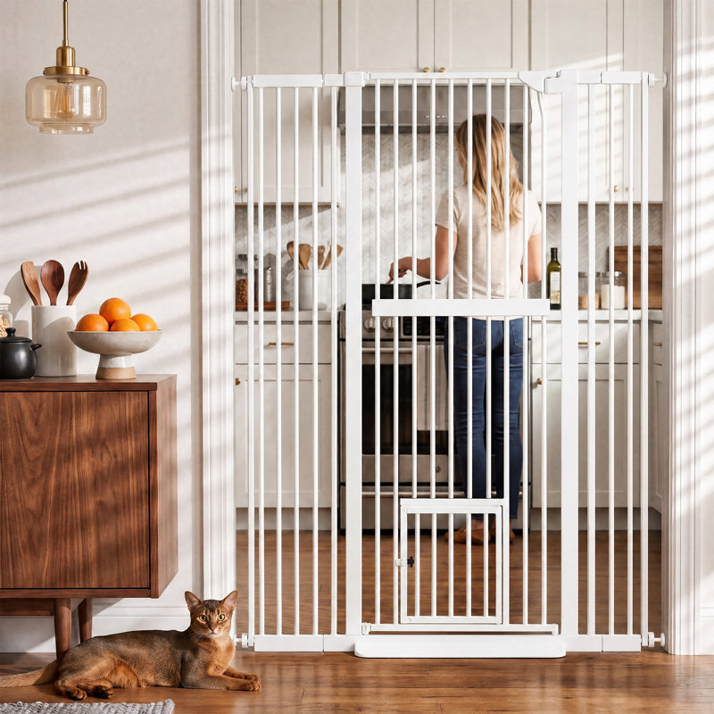 Stainless Steel Pressure Mounted Pet Gate