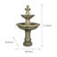Fontaine d'extérieur moderne 51,5 "à 3 niveaux