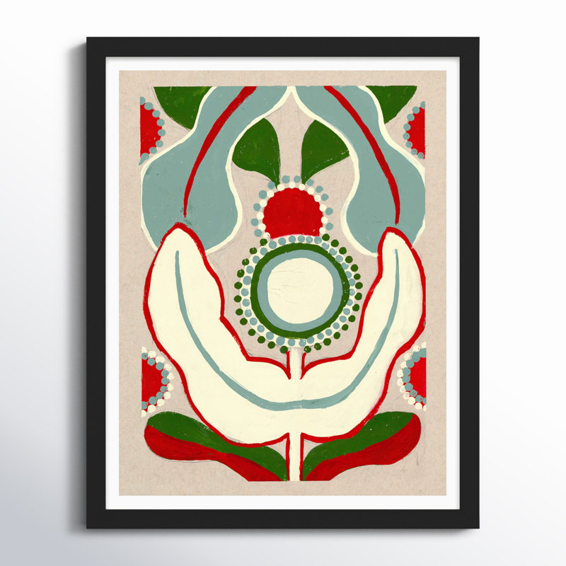 Magical Poppy 1 Print by Andrea Stokes, Black Framed Paper, 25" H x 20" W x 1.25" D