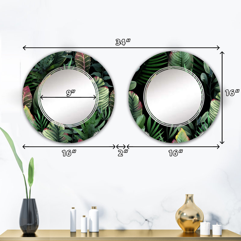 Ensemble de 2 miroirs sans cadre