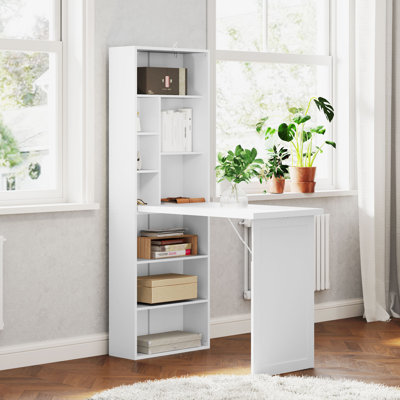 Shonteria 98Cm W Rectangle Writing Desk with Hutch