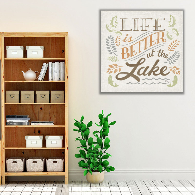 «Lake Life I Green», reproduction d'art sur toile, H 24 po x l 24 po