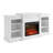 Media Console Table with Large Storage Cabinet, with 23" Fireplace Insert, for TV Up to 70'', Modern TV Media Entertaionment Stand, White, 65.75"W*17"D*32.48"H
