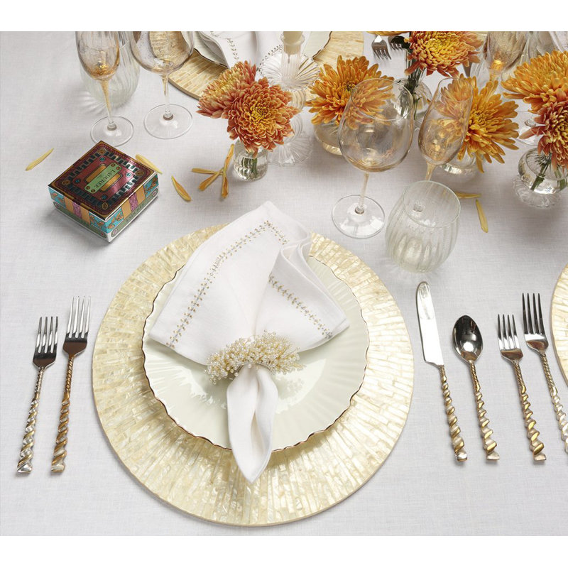 Byzantine Placemat, Ivory/Gold