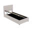 90 x 200 cm Beige Upholstered Bed, Hydraulic Storage Bed