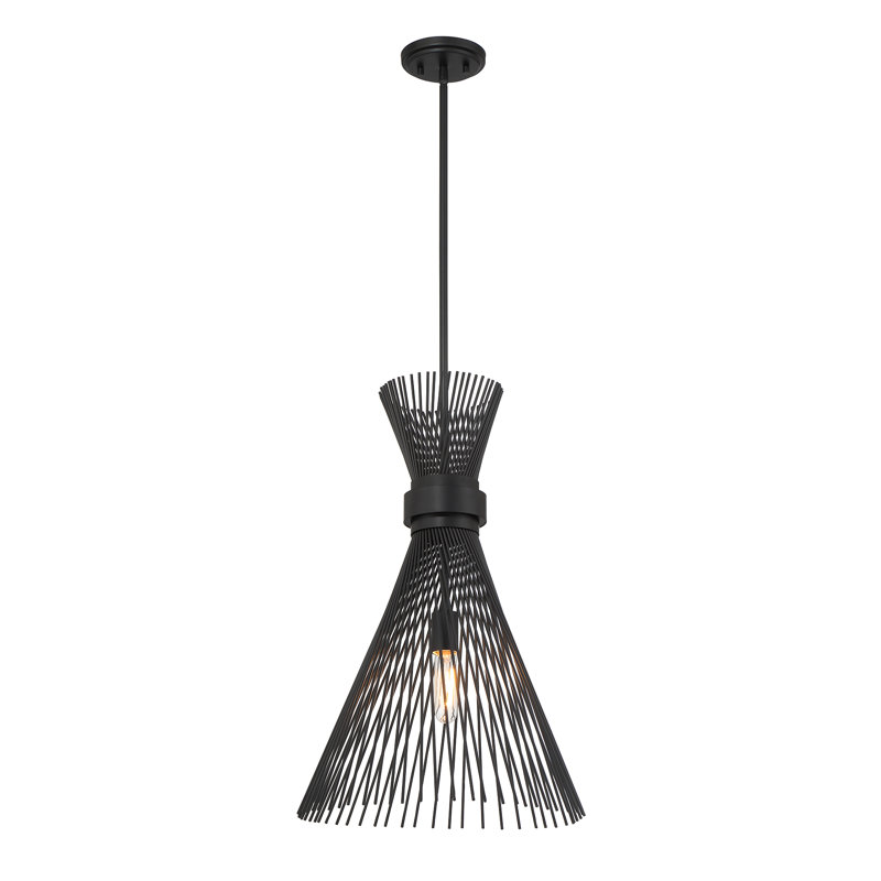 Savoy House Longfellow 1-Light Pendant in Matte Black, Black