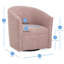 Fauteuil demi-tonneau pivotant au henné Lainey-486971577