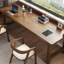 Bureau simple en bois de pin massif brun-191437037