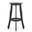 Élégant tabouret de bar en bois gris foncé - zone de détente extérieure exotique de 2 unités