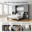 Lit escamotable double pleine grandeur avec tiroirs de garde-robe et tablettes-130417929