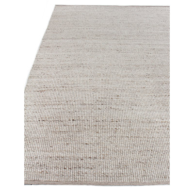 Hesse Hand-Loomed Polyester/Cotton Beige Area Rug