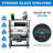 Mount-It! Tempered Glass AV Component Media Stand, Audio Tower and Media Center with 5 Black Shelves