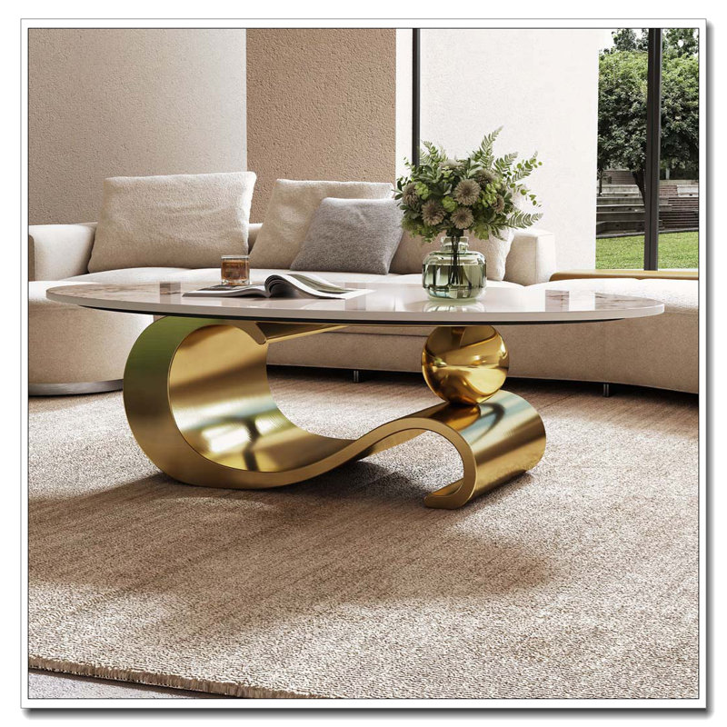 Table basse 49,2 po, Doré