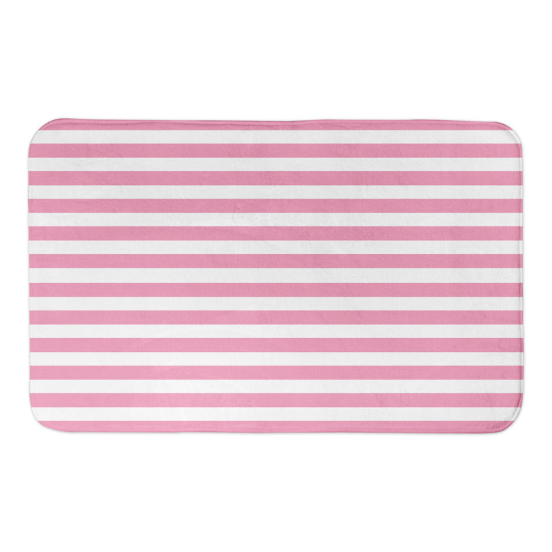 Tapis pour salle de bain rayures Laurie, Noir