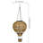 Wicker Hanging Solar Hot Air Balloon Lantern with Glass Panels and Metal Frame-125845214